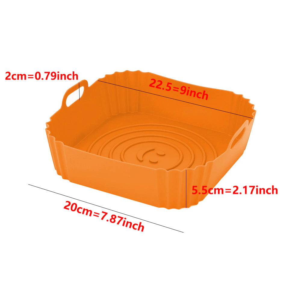 REUSABLE SILICONE TRAY FOR AIR FRYER